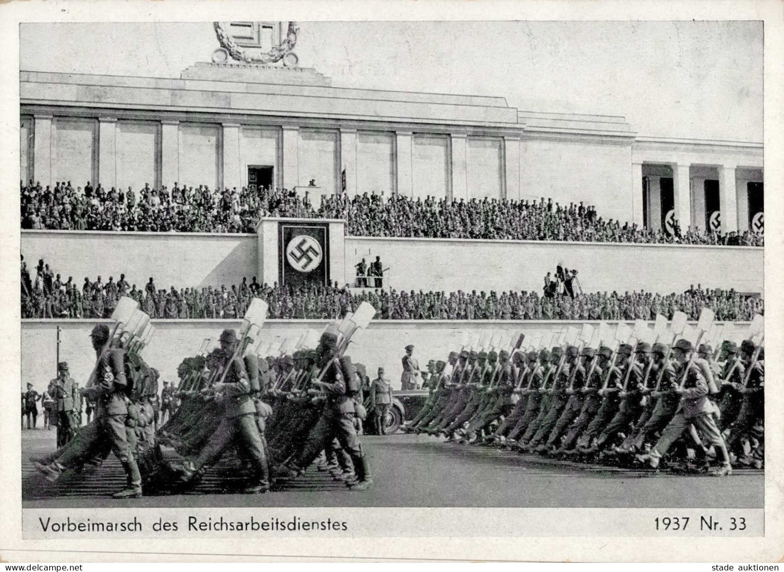 REICHSPARTEITAG NÜRNBERG 1937 WK II - Intra 1937/33 Vorbeimarsch Des RAD I-II - War 1939-45