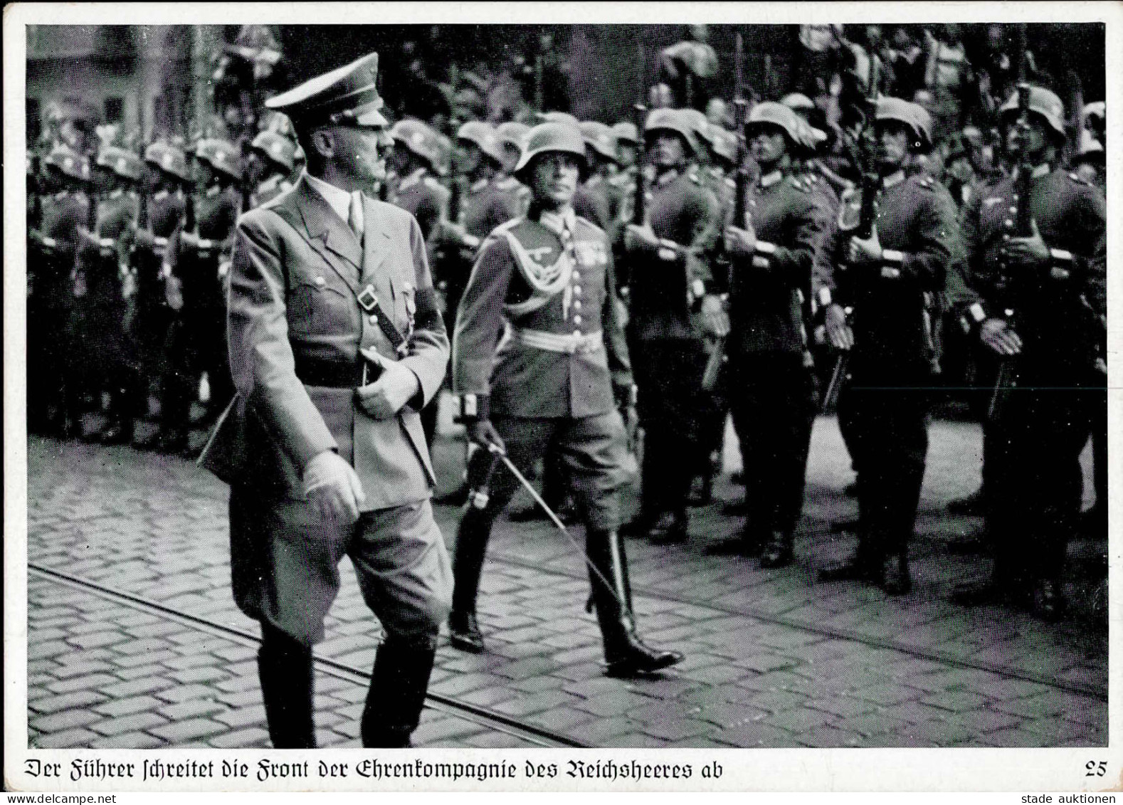 REICHSPARTEITAG NÜRNBERG 1937 WK II - Zerreiss 25 Führer Schreitet Die Front Der Ehrenkompagnie Des Reichsheeres Ab I - Guerre 1939-45