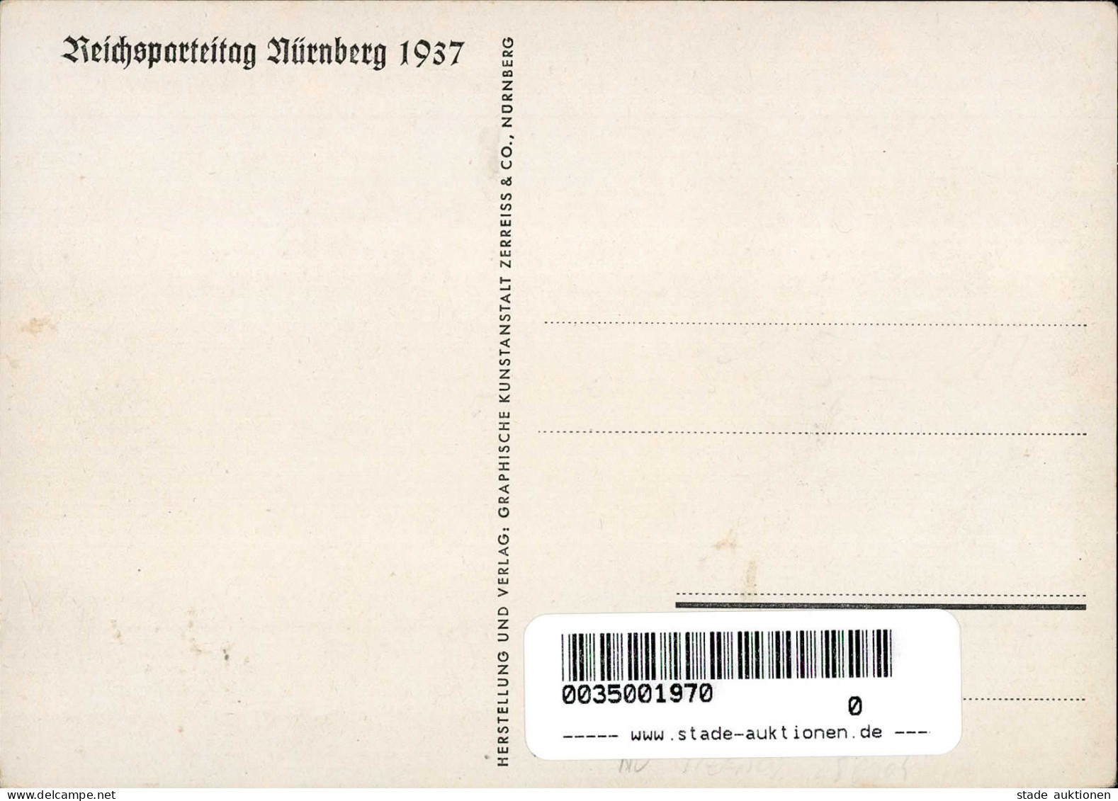 REICHSPARTEITAG NÜRNBERG 1937 WK II - Zerreiss 25 Führer Schreitet Die Front Der Ehrenkompagnie Des Reichsheeres Ab I - Guerre 1939-45