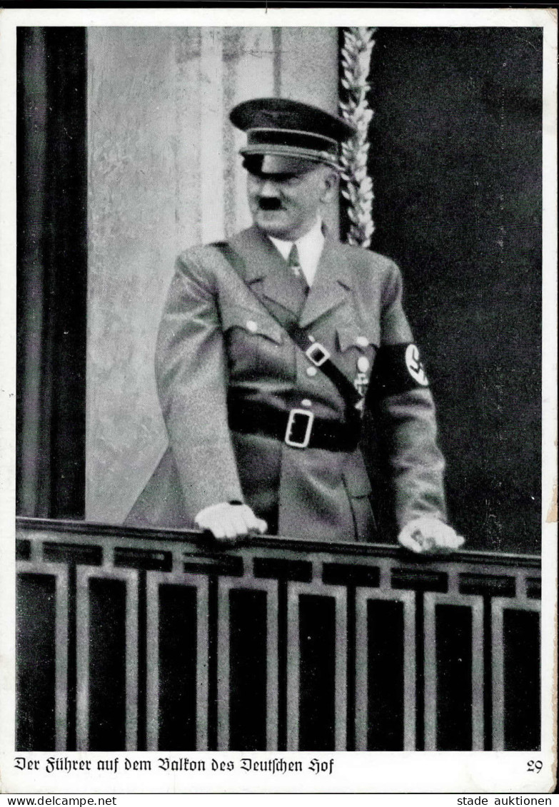 REICHSPARTEITAG NÜRNBERG 1937 WK II - Zerreiss 29 Der Führer A.d. Balkon Des Deutschen Hofes S-o I-II - Weltkrieg 1939-45