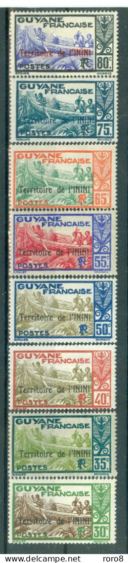 ININI - N°1* à  28* MH LUXE SCAN DU VERSO - Timbres De Guyane De 1929-38 Surchargés (Manque Les N°3,19,et 23). - Unused Stamps