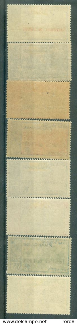 ININI - N°1* à  28* MH LUXE SCAN DU VERSO - Timbres de Guyane de 1929-38 surchargés (Manque les N°3,19,et 23).