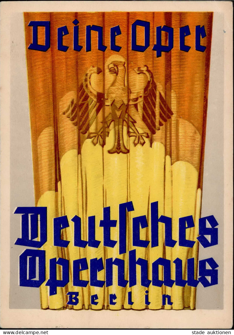 BERLIN WK II - DEUTSCHES OPERNHAUS Werbekarte 1935 I-II - Oorlog 1939-45