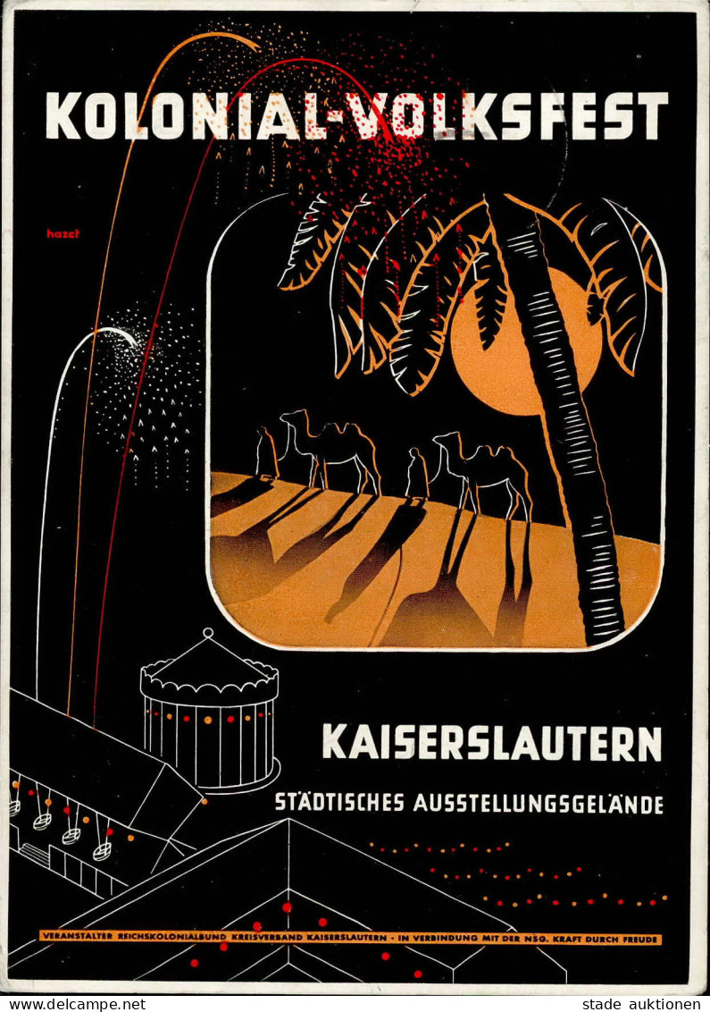 KAISERSLAUTERN WK II - KOLONIAL-VOLKSFEST Kaiserslautern 1938 Mit S-o I - War 1939-45