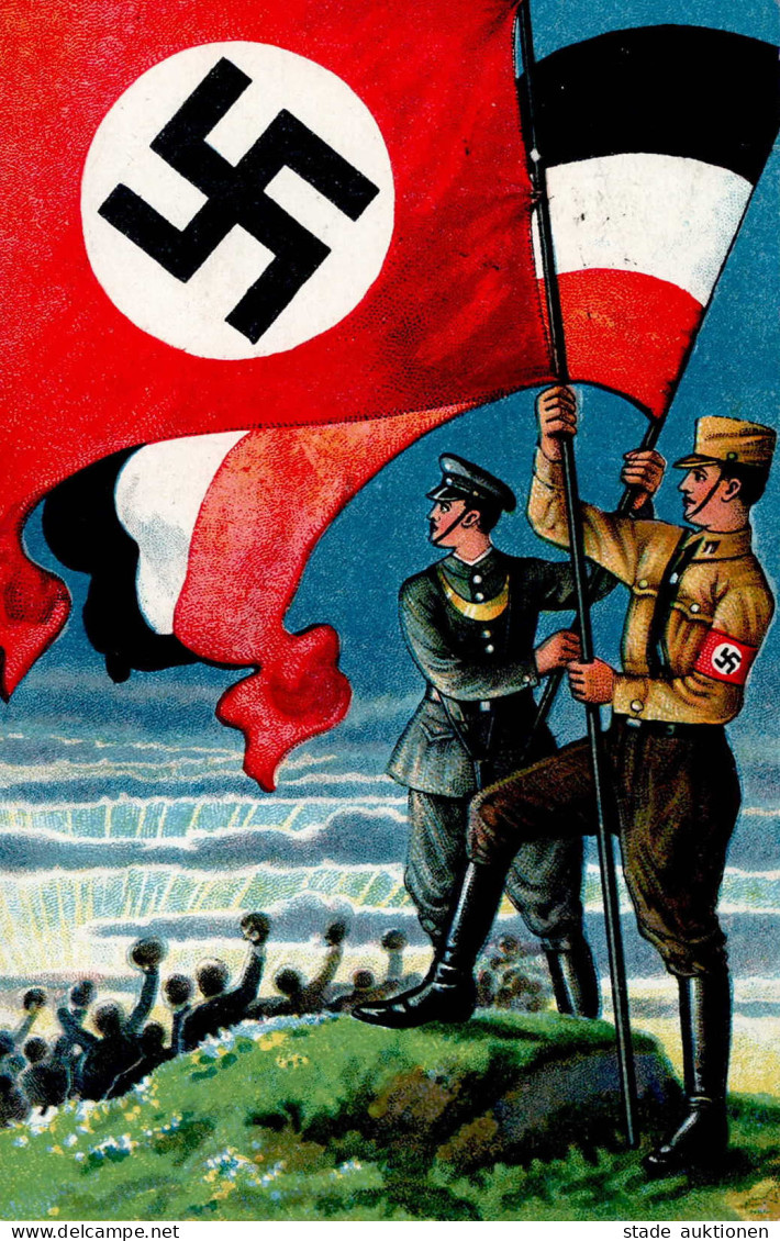 SA WK II - Seltene SA-Propagandakarte I - Weltkrieg 1939-45