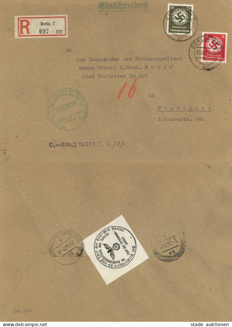 R-Dienst-Brief Reichsführer SS Und Chef Der Deutschen Polizei (Heinrich Himmler) Chef Der Ordnungspolizei Im Reichsminis - Guerra 1939-45