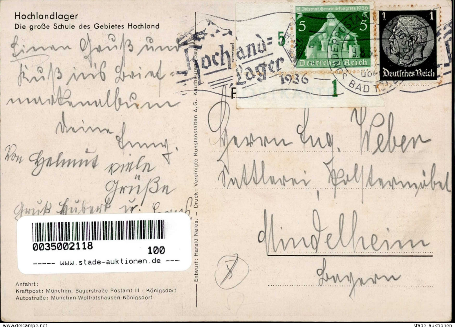 HITLERJUGEND WK II - HJ-HOCHLANDLAGER 1936 S-o BAD TÖLZ I - War 1939-45