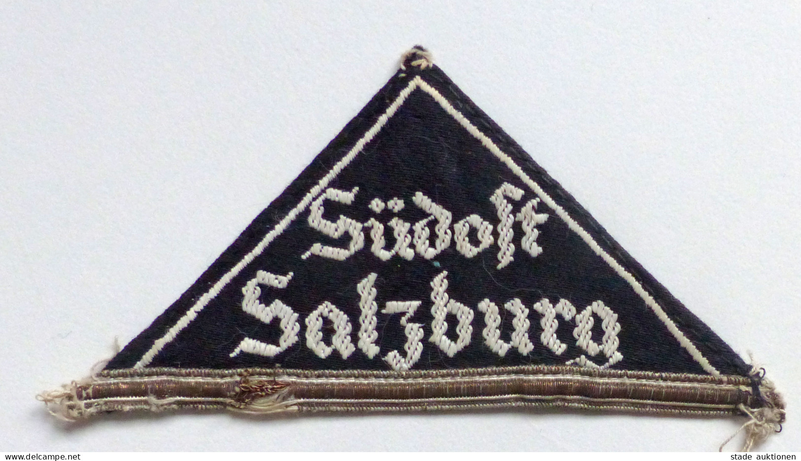 BDM Bund Deutscher Mädel WK II Gebietsdreieck Südost Salzburg Als Seltenes Traditions-Arm-Dreieck Mit Silberner Litze - Weltkrieg 1939-45