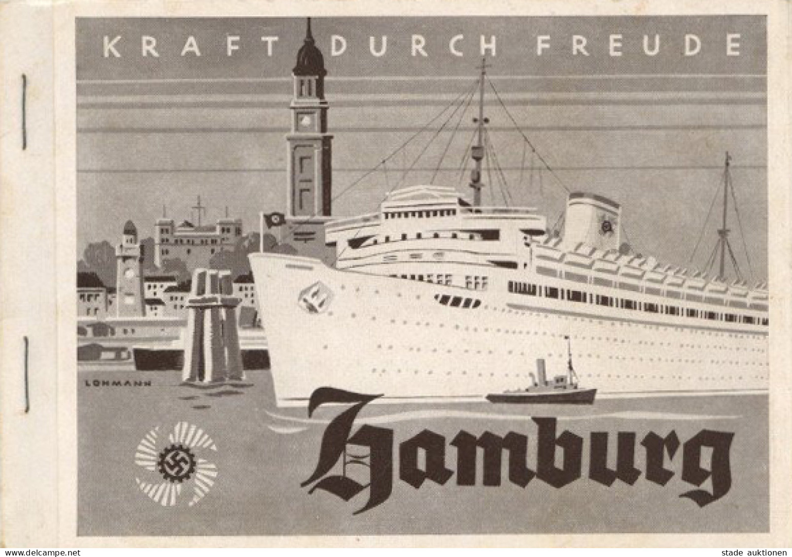 WK II KdF Broschüre Für Die Betriebsfahrt Der Firma Leineweber Mit Dem Dampfer Wilhelm Gustloff Vom 1.-7. Juli 1939 Inkl - Guerre 1939-45