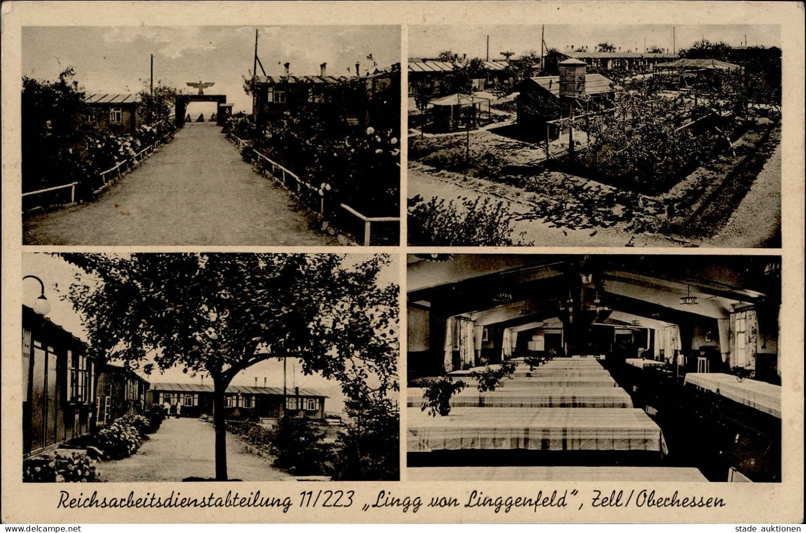 WK II RAD Zell / Oberhessen Reichsarbeitsdienstabteilung 11/223 Lingg Von Linggenfeld I-II - War 1939-45