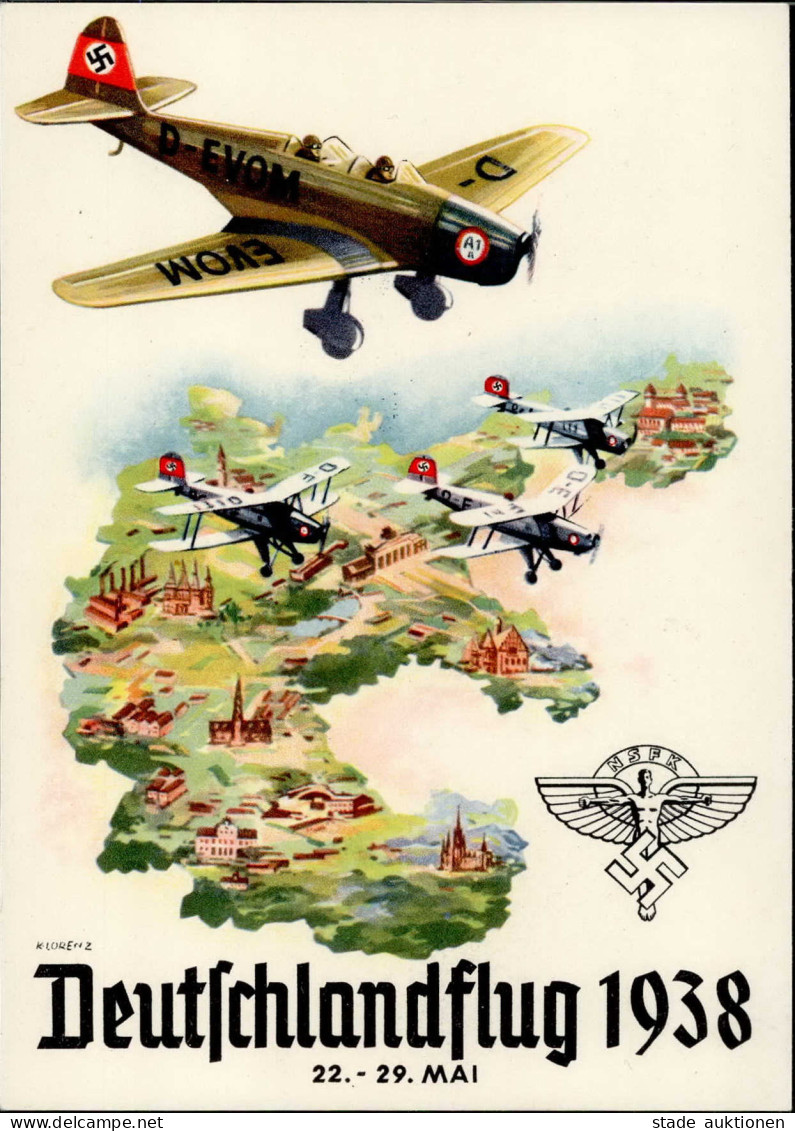 NS-Fliegerkorps Deutschlandflug 1938 I-II - Weltkrieg 1939-45