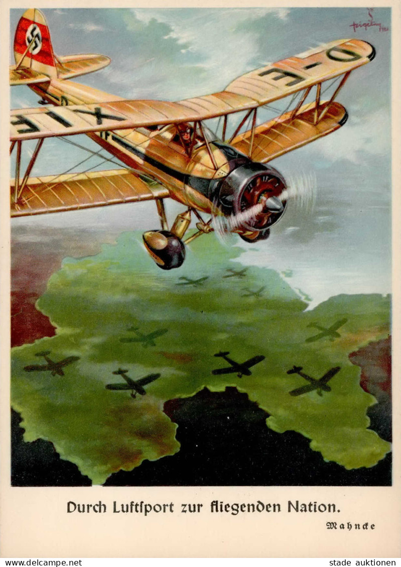 NS-FLIEGERKORPS WK II - Propagandakarte Der REICHSLUFTSPORTFÜHRER Sign. Künstlerkarte I - Guerre 1939-45