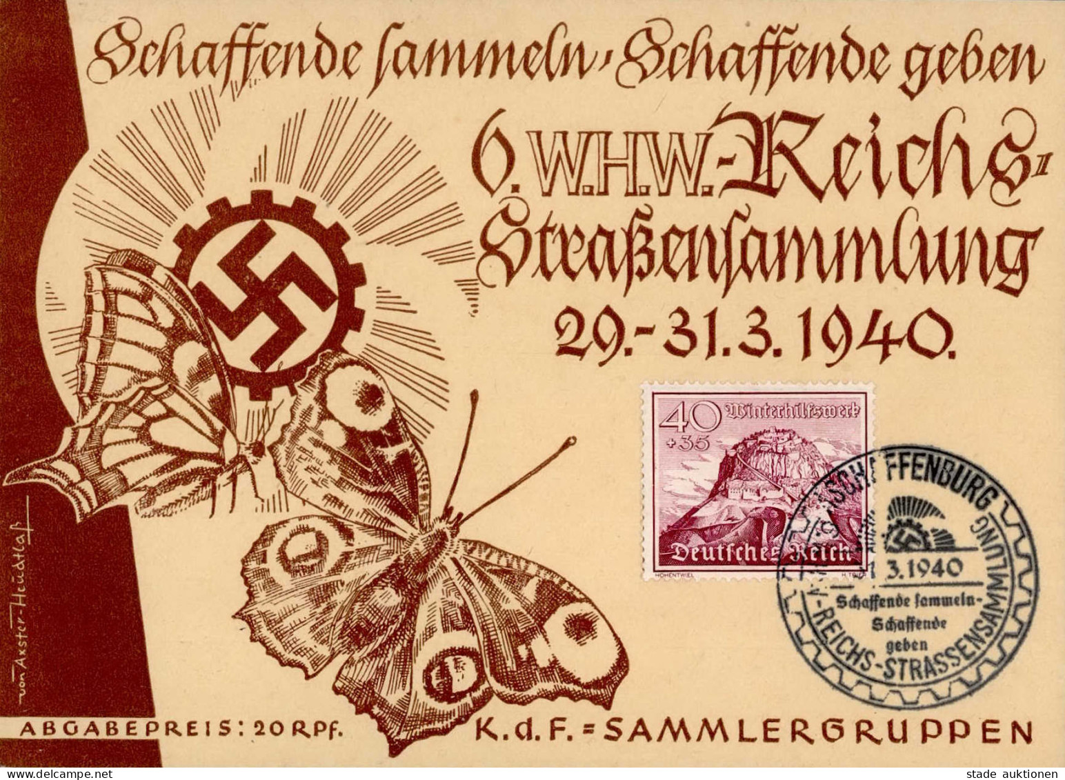 WHW Reichsstraßensammlung Aschaffenburg 1940 I - War 1939-45