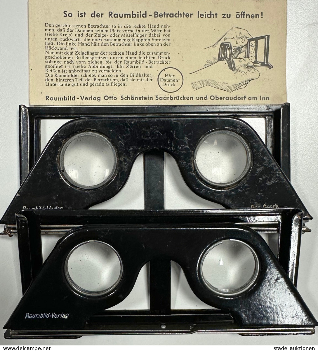Raumbildbrillen Partie Von 2 St. Und Eine Anleitung I-II - War 1939-45