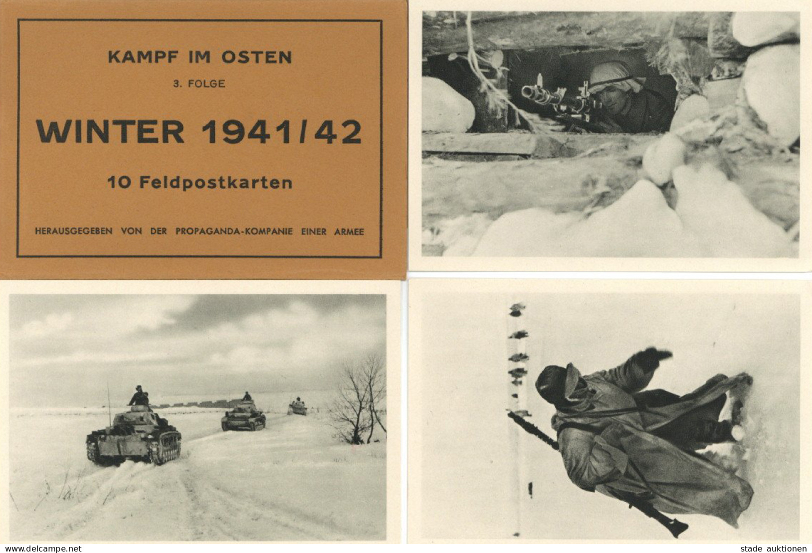 WK II MILITÄR - KAMPF Im OSTEN 3. Folge WINTER 1941/42 Kpl. 10er-Serie I-II - Weltkrieg 1939-45