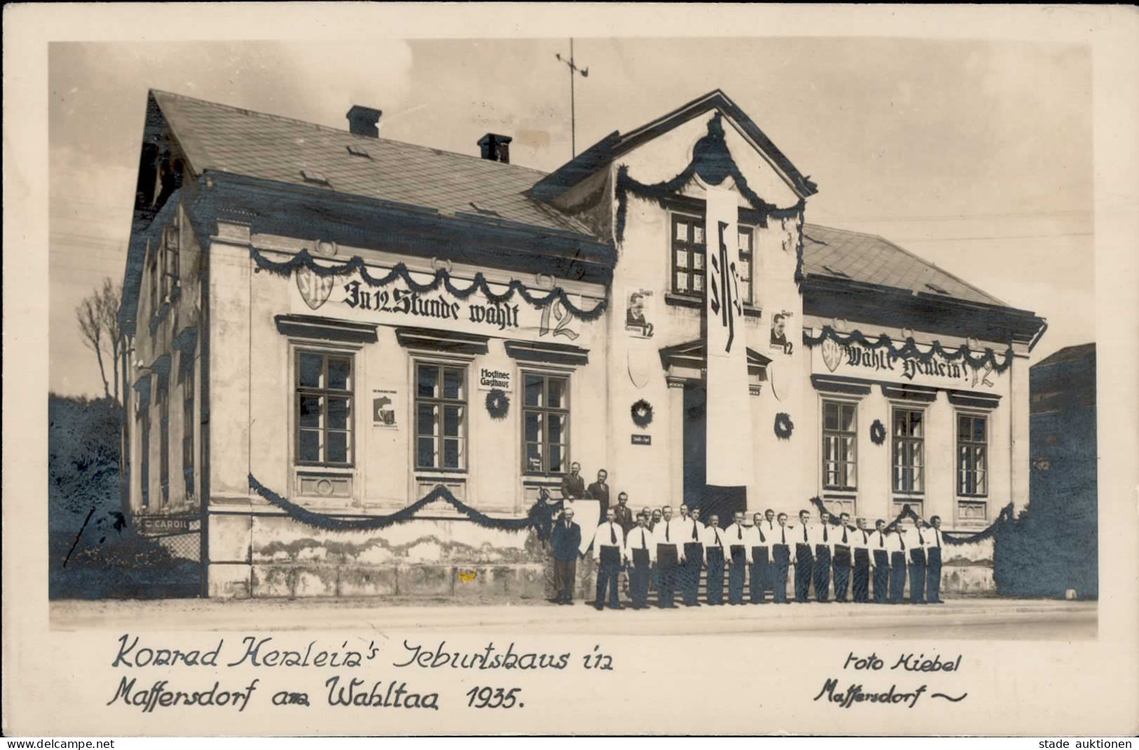 MAFFERSDORF WK II - Konrad HEHNLEINS Geburtshaus Am WAHLTAG 1935 Mit S-o 1938 I - Weltkrieg 1939-45