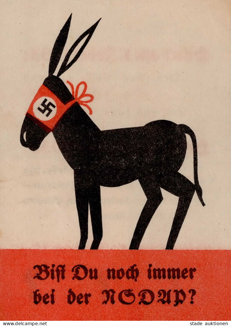 Antipropaganda WK II Flugblatt Bist Du Noch Immer Bei Der NSDAP - Oorlog 1939-45