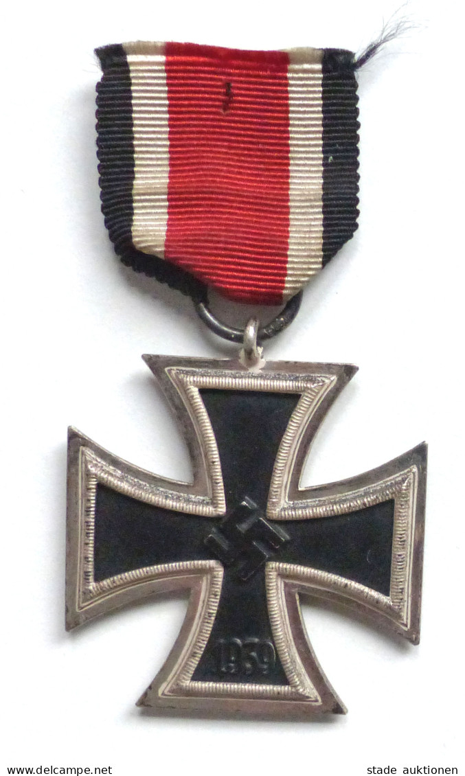 WK II Orden Eisernes Kreuz EK2 1939 Am Band Ohne Ringpunze - Weltkrieg 1939-45