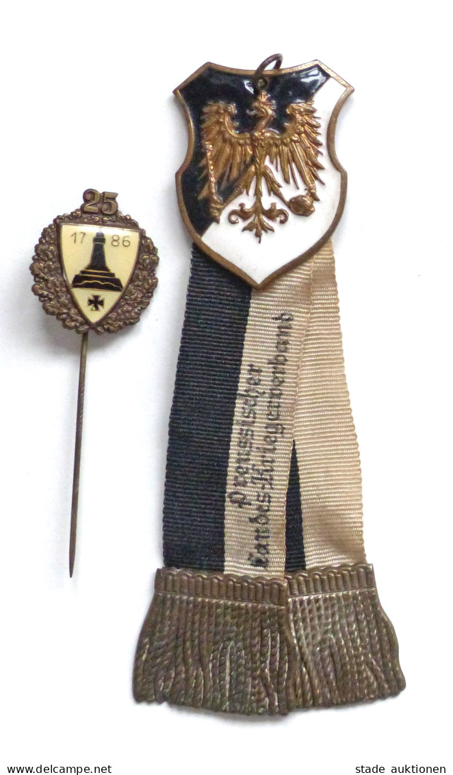 WK II Orden Kyffhäuser Ehrennadel Und Abzeichen Preussischer Landeskriegerbund I-II - Guerre 1939-45