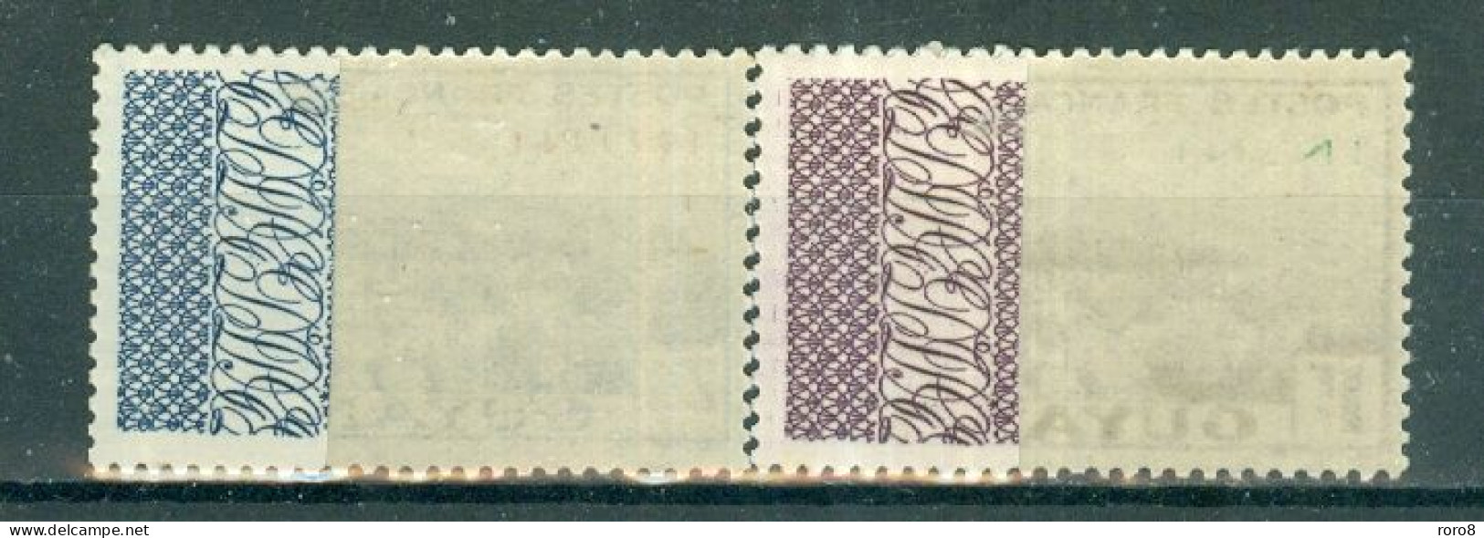 ININI - N°51* Et  52* MH Bord De Feuille Collé Au Verso SCAN DU VERSO - Timbres De Guyane De 1941 (Pétain) Surchargés. - Ongebruikt