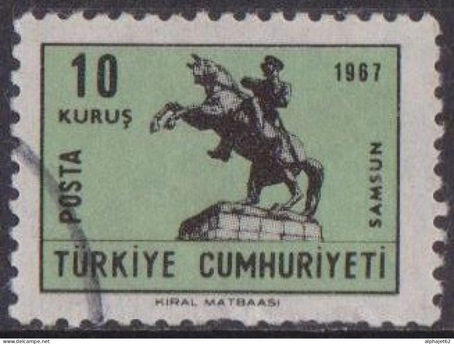 Kemal Ataturk - TURQUIE - Statues équestres - N° 1811 - 1967 - Used Stamps