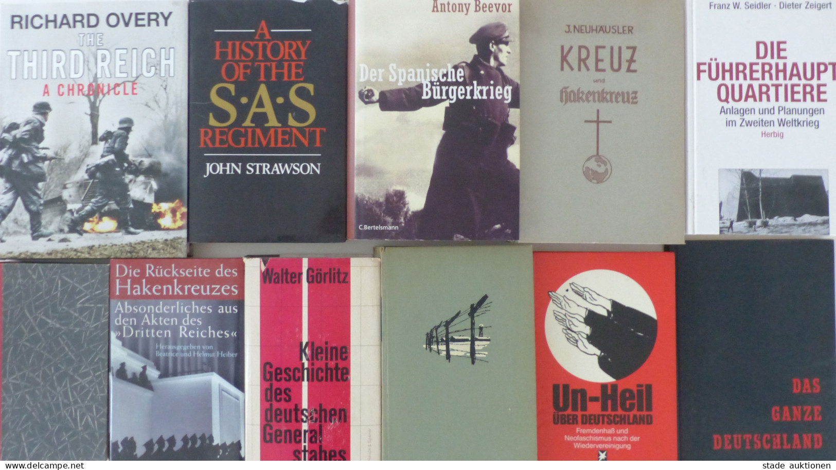 Buch WK II 3. Reich Und 2. Weltkrieg Lot Mit 10 Büchern Nach 1945 - 1939-45