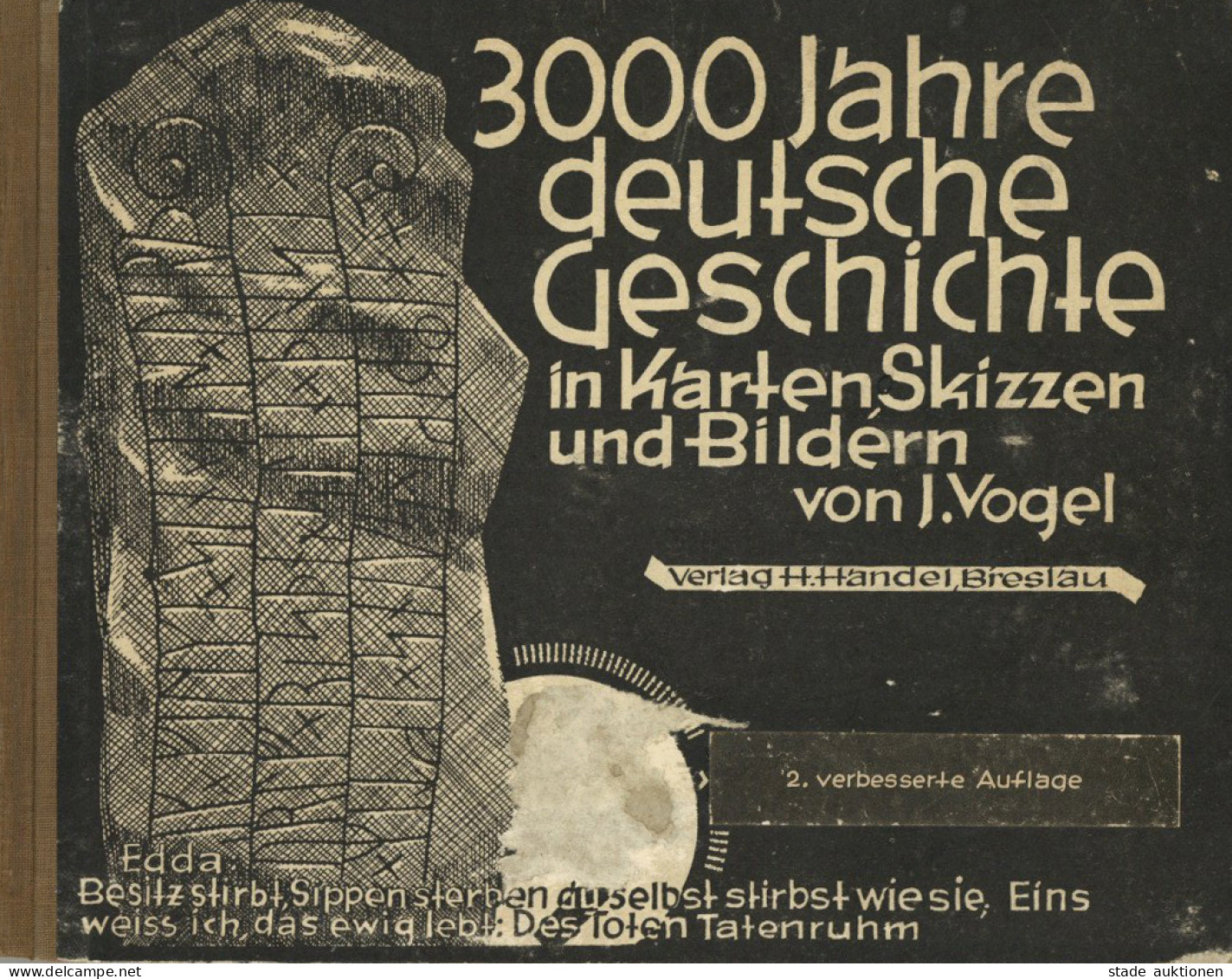 Buch WK II 3000 Jahre Deutsche Geschichte In Karten, Skizzen Und Bildern Von Vogel, J., Verlag Handel Breslau, 2. Verbes - 1939-45