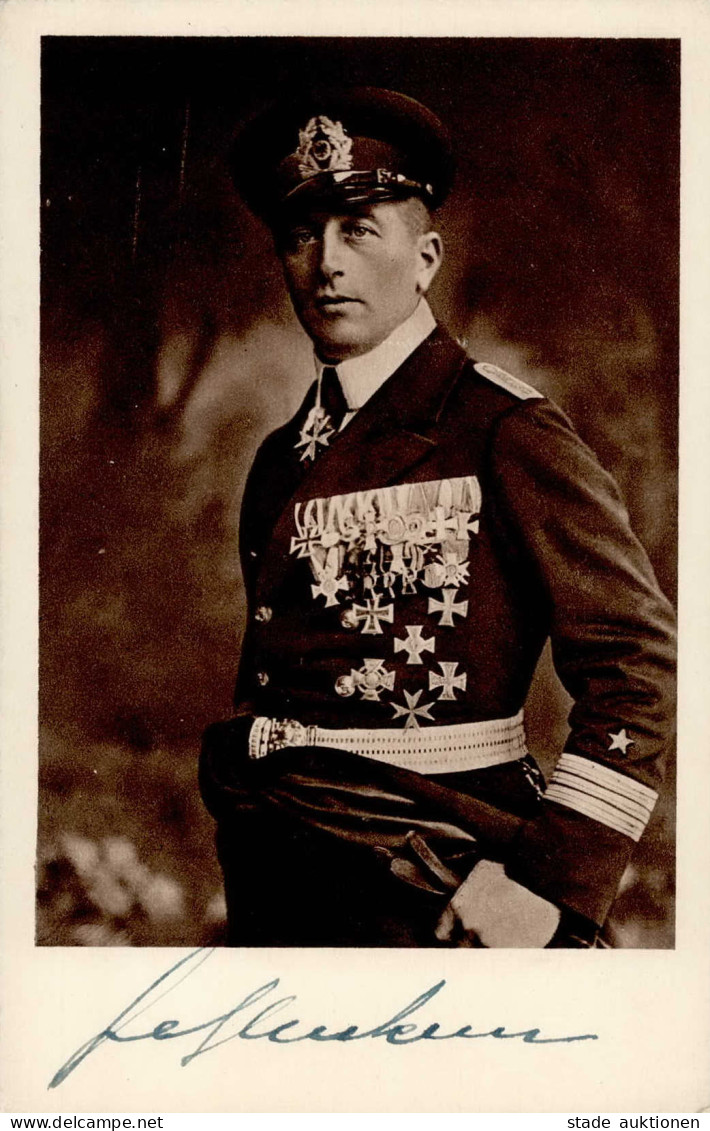 Graf Von Luckner, Felix Korvettenkapitän UNTERSCHRIFT I-II - Guerre 1914-18