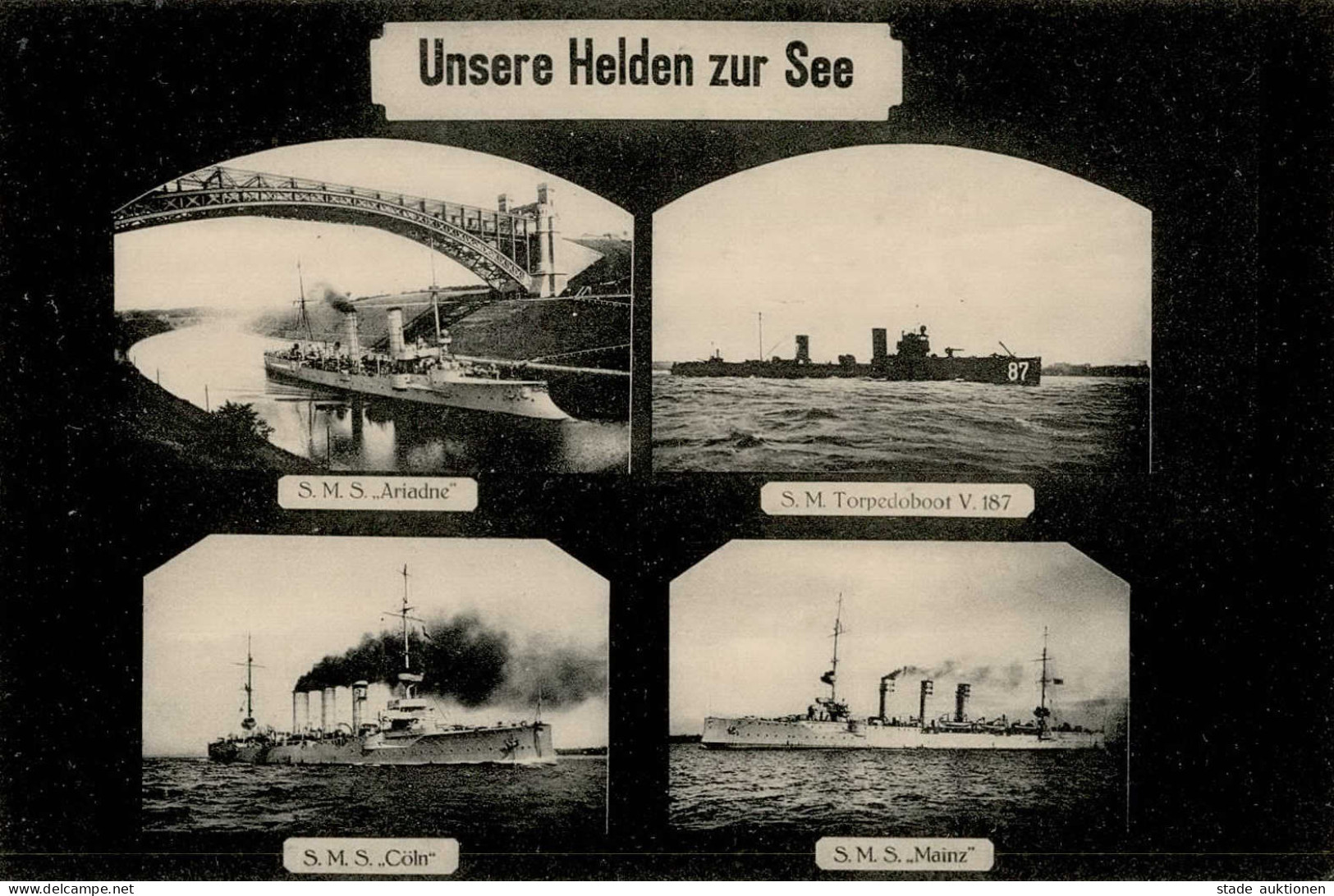 Schiffe Kreuzer WK I Unsere Helden Zur See U.a. Torpedoboot Marine-Schiffspost 1916 I-II Bateaux - War 1914-18