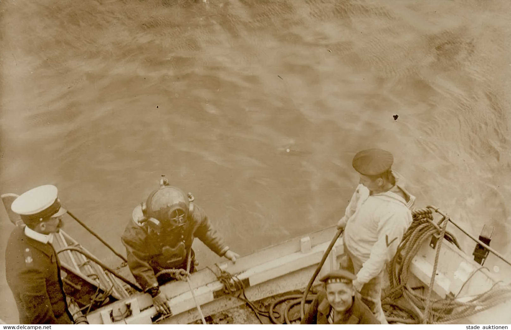 SMS Danzig Marine-Taucher Foto-AK I-II - Guerra 1914-18