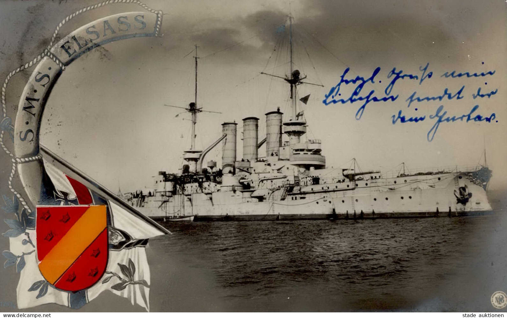 Schiff Kreuzer WK I S.M.S. Elsass I-II Bateaux Bateaux - Guerra 1914-18