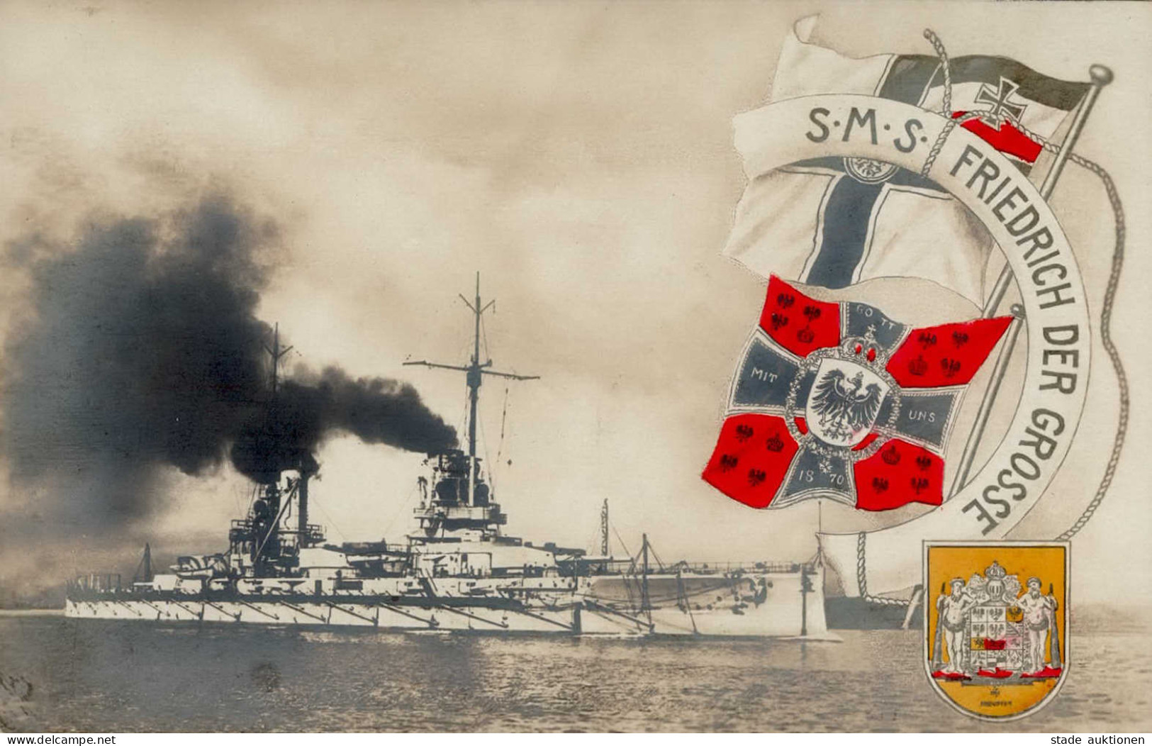 Schiff Kreuzer WK I S.M.S. Friedrich Der Grosse I-II Bateaux Bateaux - War 1914-18