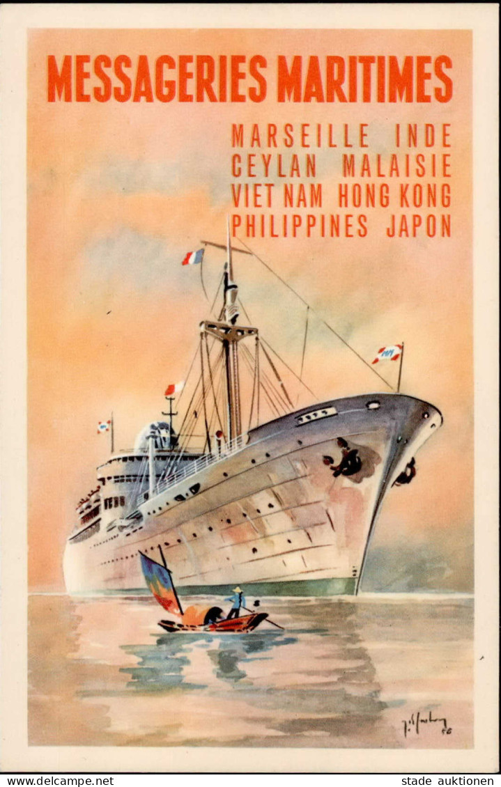 Schiff Messageries Maritimes Sign. I-II Bateaux Bateaux - Weltkrieg 1914-18