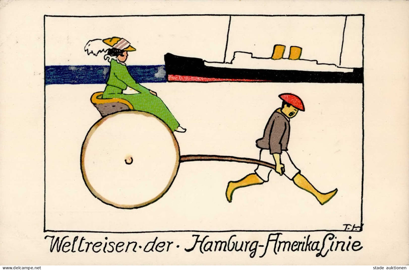 Schiff Weltreisen Der Hamburg-Amerika Linie Sign. I-II Bateaux Bateaux - Guerra 1914-18