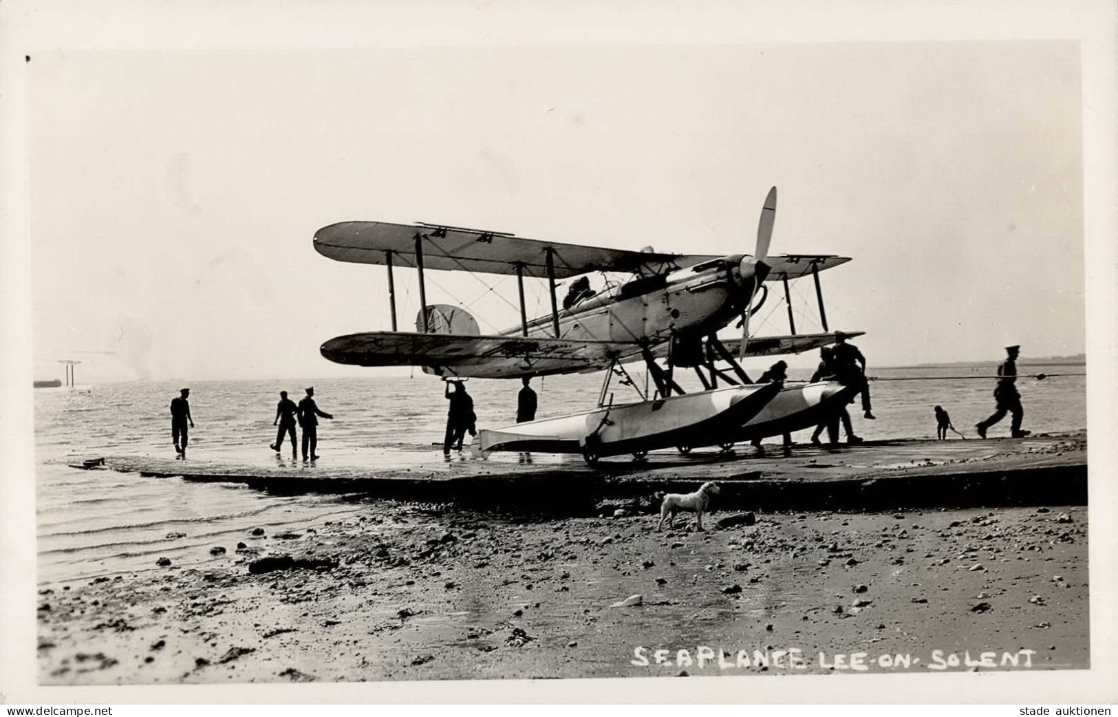 Flugzeug Seaplane Lee On Solent Wasser-Flugzeug Doppeldecker Ca. 1930 I-II Aviation - Guerra 1914-18