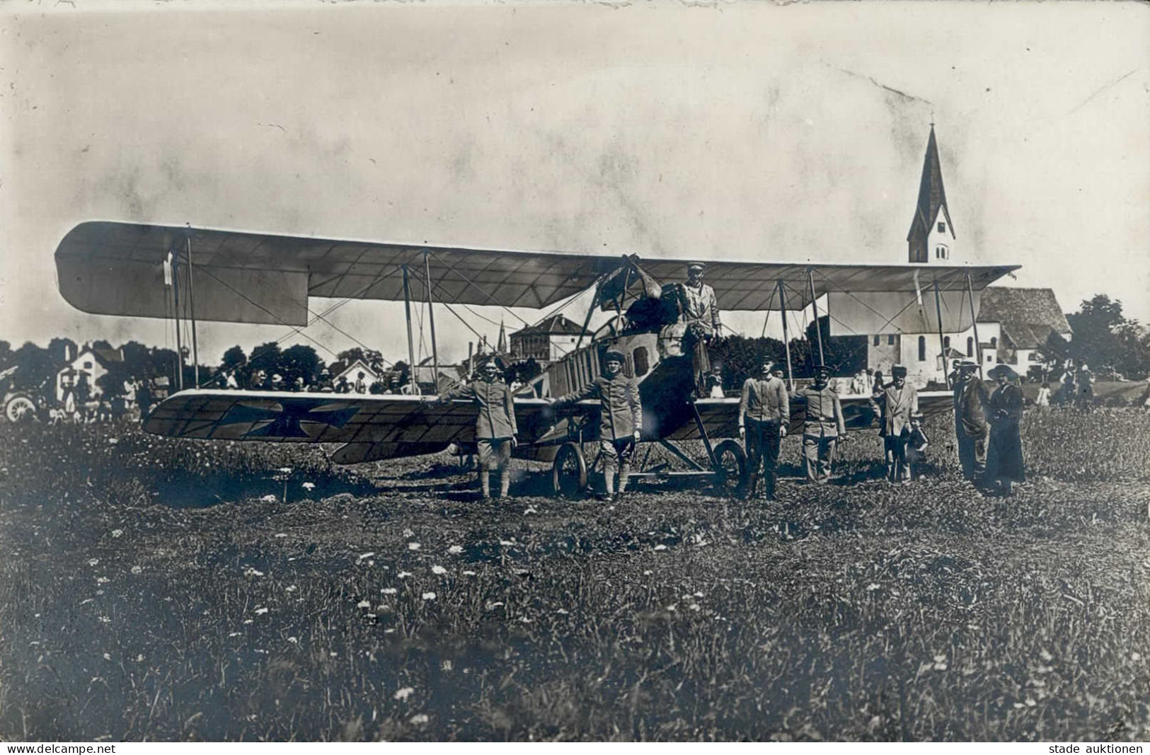 Flugzeug Weilheim Nach Überlandflug I-II (kl. Stauchung) Aviation - Guerra 1914-18