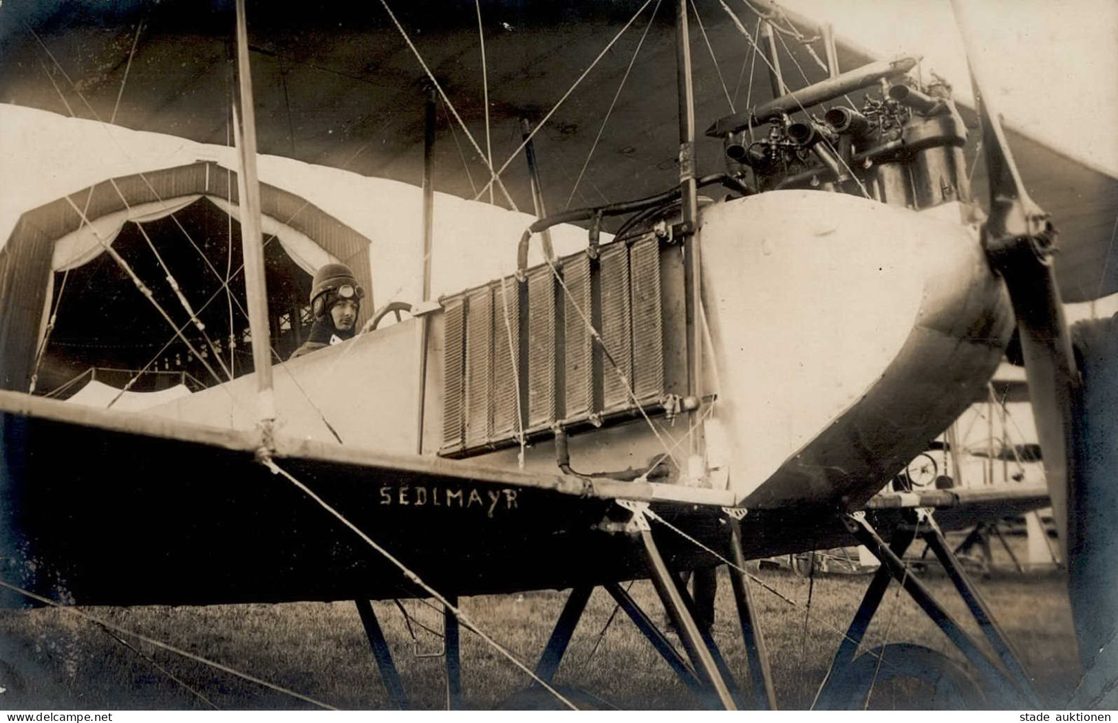 Kiel-Holtenau Pilot Sedlmayr Im Doppeldecker Foto-AK 1913 I-II - Guerra 1914-18
