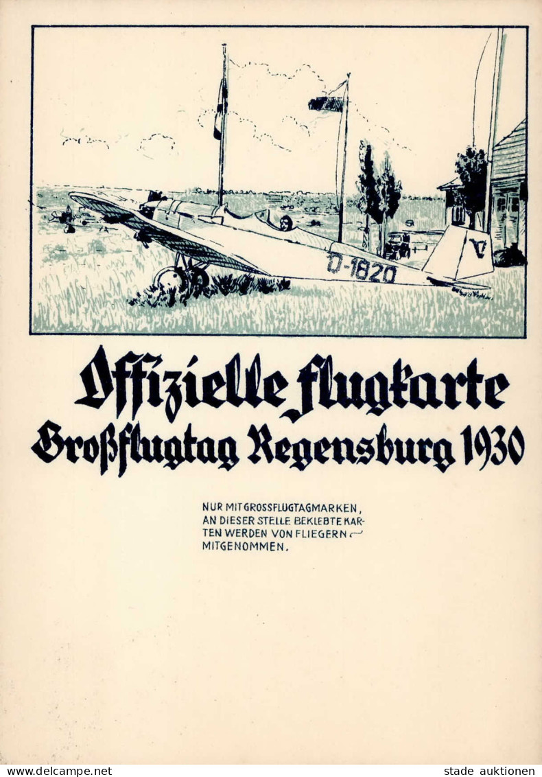REGENSBURG - GROßFLUGTAG REGENSBURG 1930 I - War 1914-18