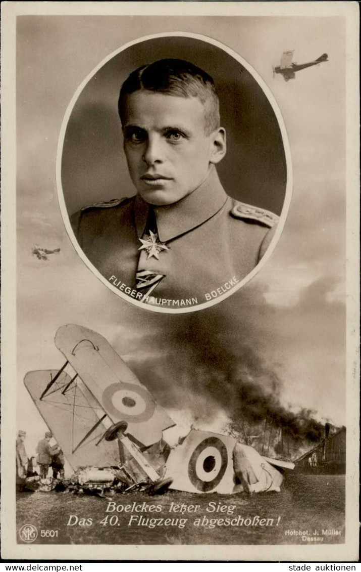 Boelcke Fliegerhauptmann Letzter Sieg I-II - War 1914-18