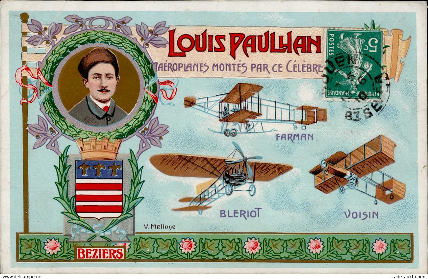 Flugwesen Pioniere Paulhan, Louis II (Eckbug) Aviation - Oorlog 1914-18