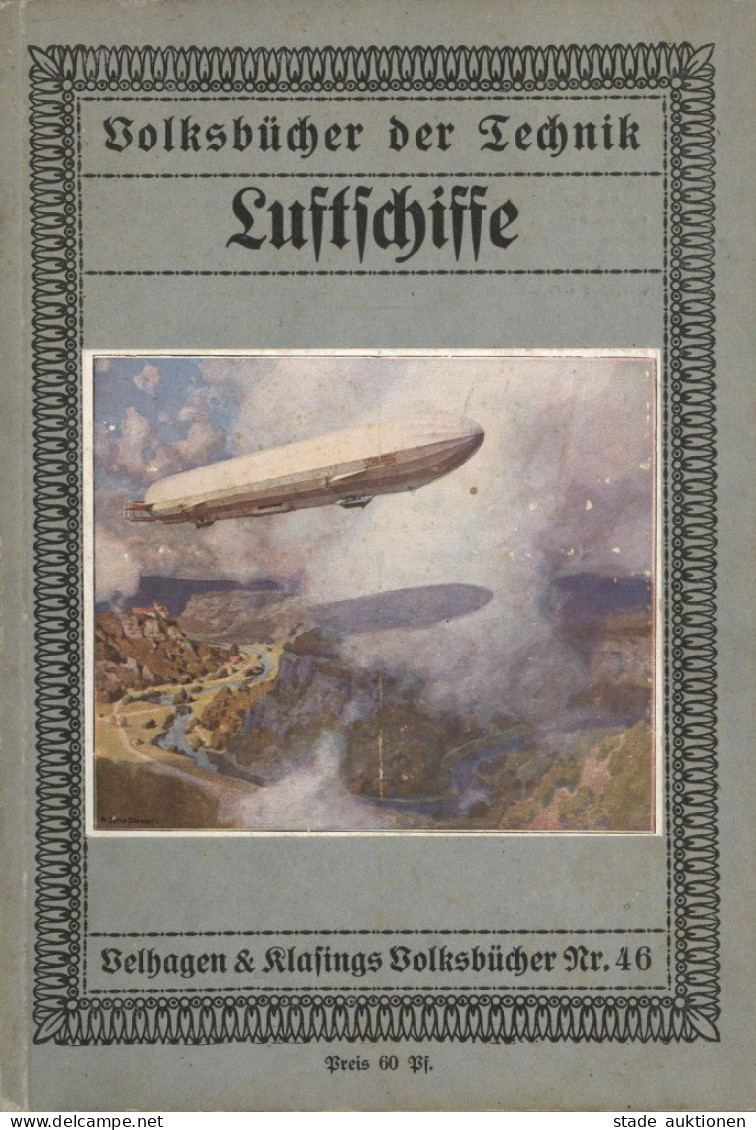 Buch Luftfahrt Volksbücher Der Technik Luftschiffe Von Oberleutnant Neumann, Paul 1912, Verlag Velhagen Und Klasing Biel - Weltkrieg 1914-18