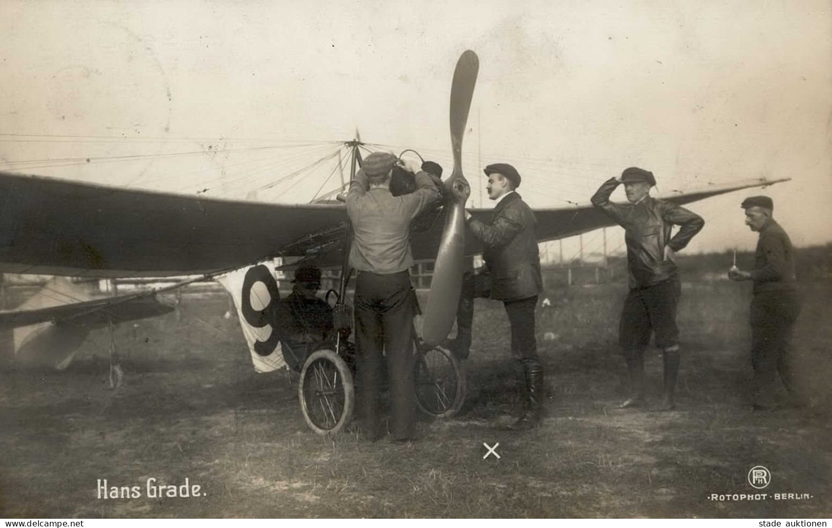 FLIEGER HANS GRADE - Foto-Ak Marke Entfernt I-II - Guerre 1914-18