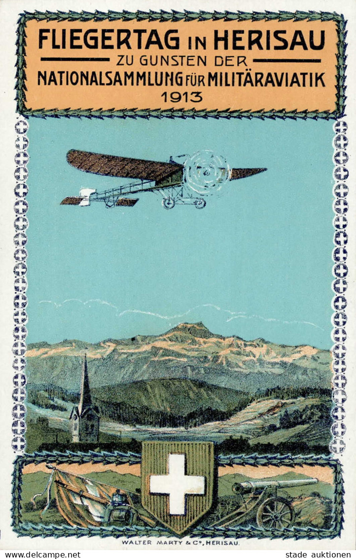 Herisau Schweiz Fliegertag 1913 I-II - War 1914-18