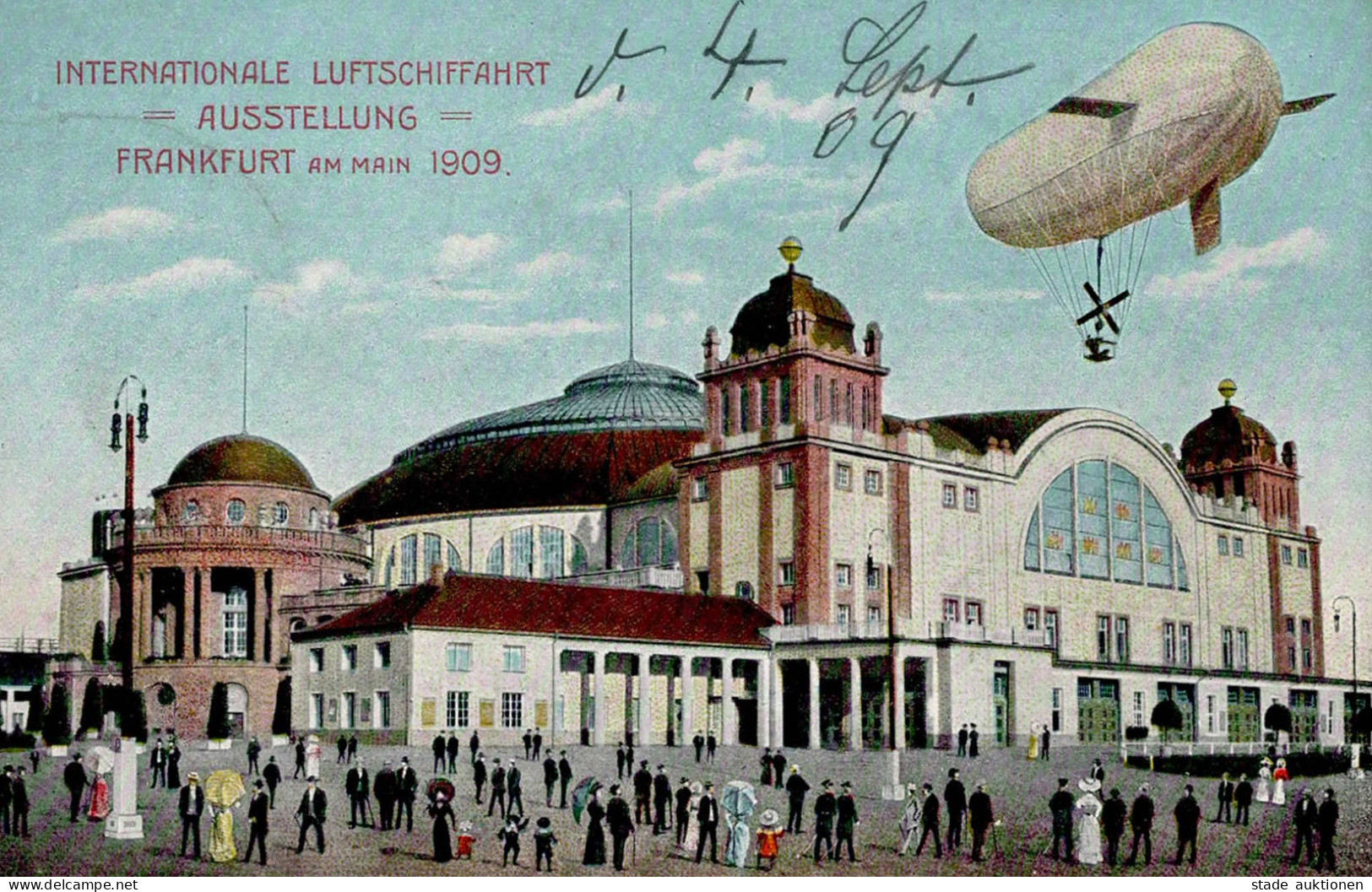 Flugereignis Frankfurt Zeppelin Internationale Luftschiffahrt Ausstellung 1909 I-II Aviation Expo Dirigeable - War 1914-18