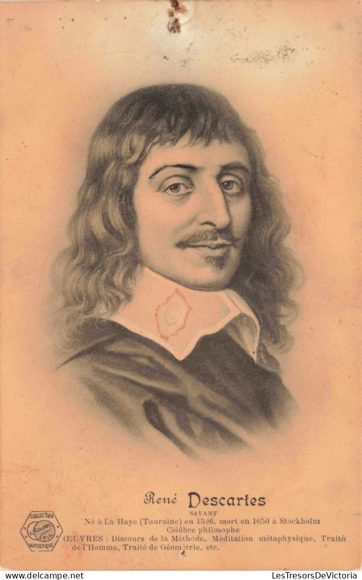 CELEBRITES - Personnages Historiques - René Descartes - Philosophe - Carte Postale Ancienne - Historical Famous People