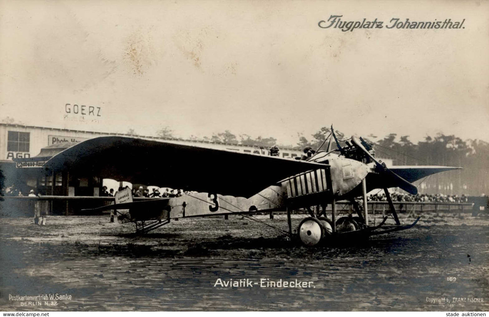 Sanke Flugzeug Johannisthal 169 Aviatik-Eindecker I-II (fleckig) Aviation - Weltkrieg 1914-18