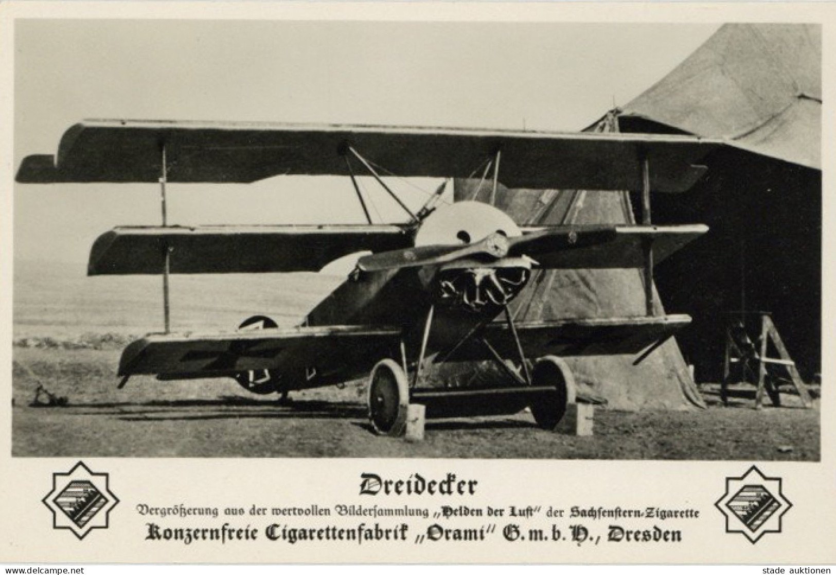 Flugzeug WK I Dreidecker Vergrösserung Aus Der Bildersammlung Helden Der Luft (18cm X 12cm) I-II (keine AK Einteilung) A - Oorlog 1914-18