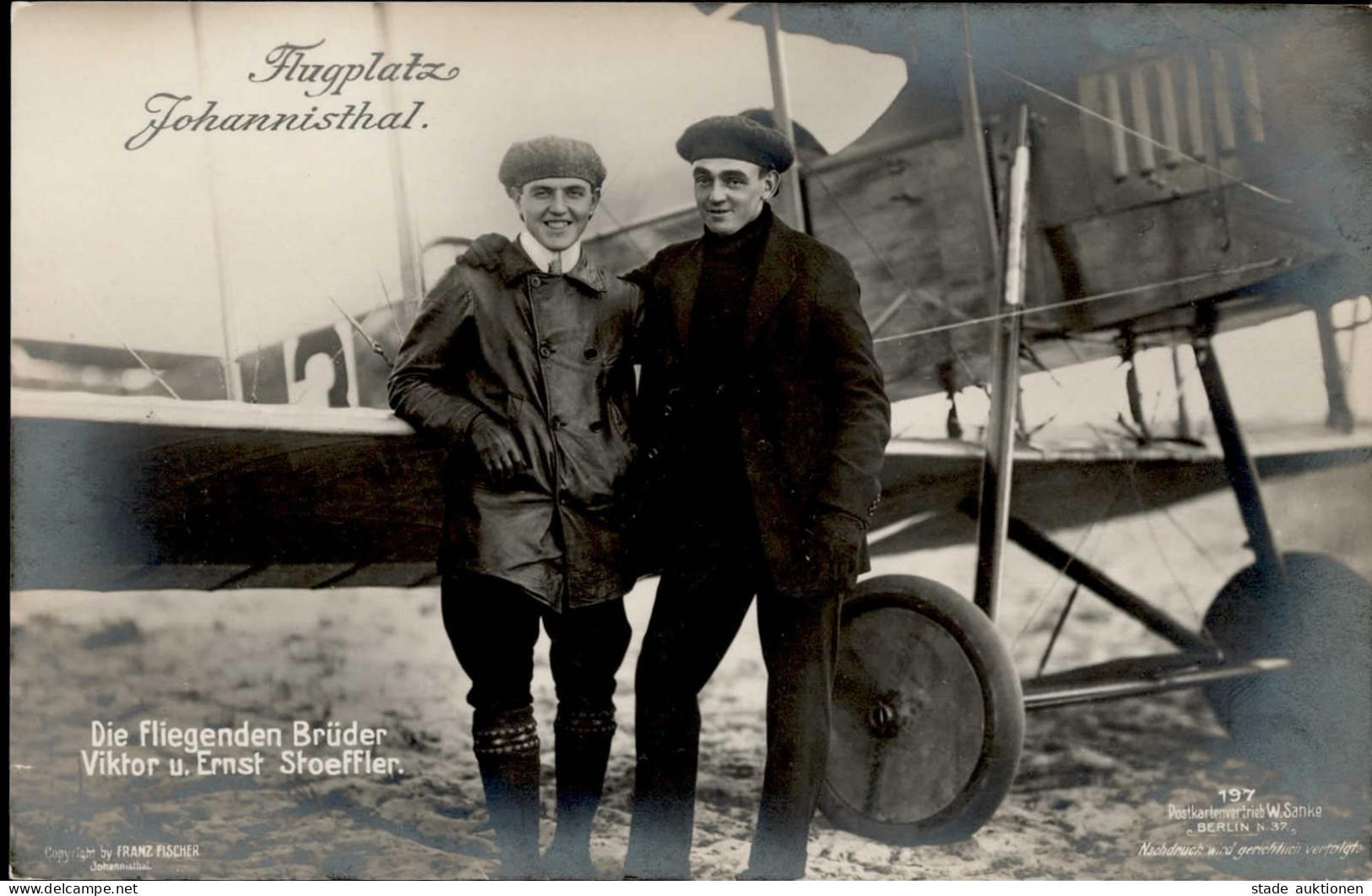 SANKE 197 - FLUGPLATZ JOHANNISTHAL Die Fliegenden Brüder Viktor U. Ernst STOEFFLER I - Guerre 1914-18