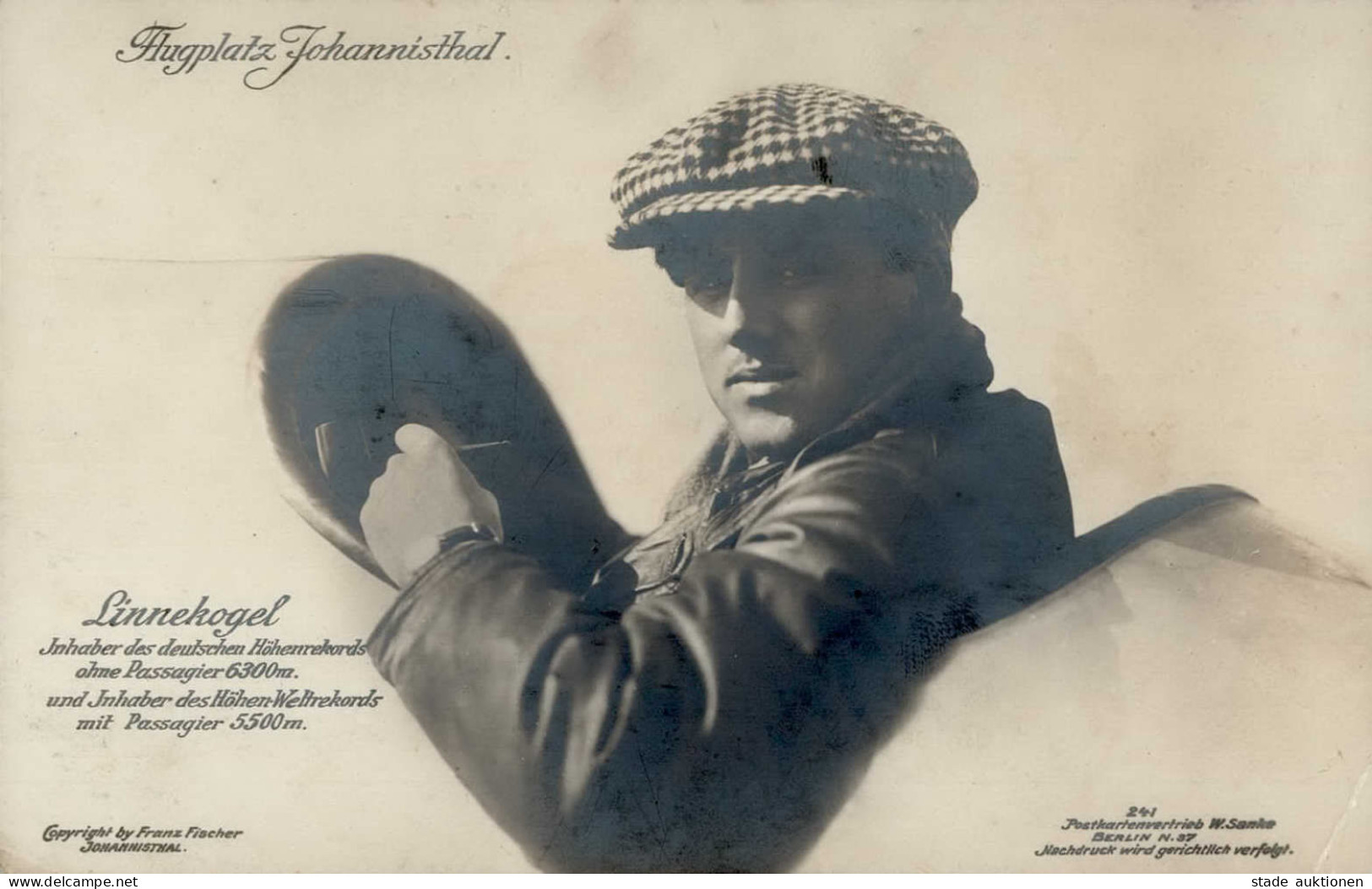 Sanke Piloten Johannisthal 241 Linnekogel I-II (kl. Eckbug) - Weltkrieg 1914-18