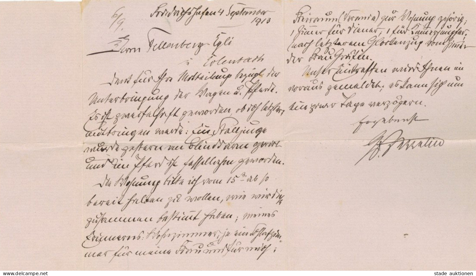 Zeppelin Autograph Handgeschriebener Brief Mit Original Unterschrift Graf Zeppelin I-II R! Dirigeable - Zeppeline